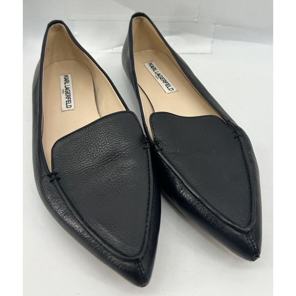 Nicholas Kirkwood Destine Beya Metallic Petter Leather Pointed Flat 8.5M - Picture 2 of 5